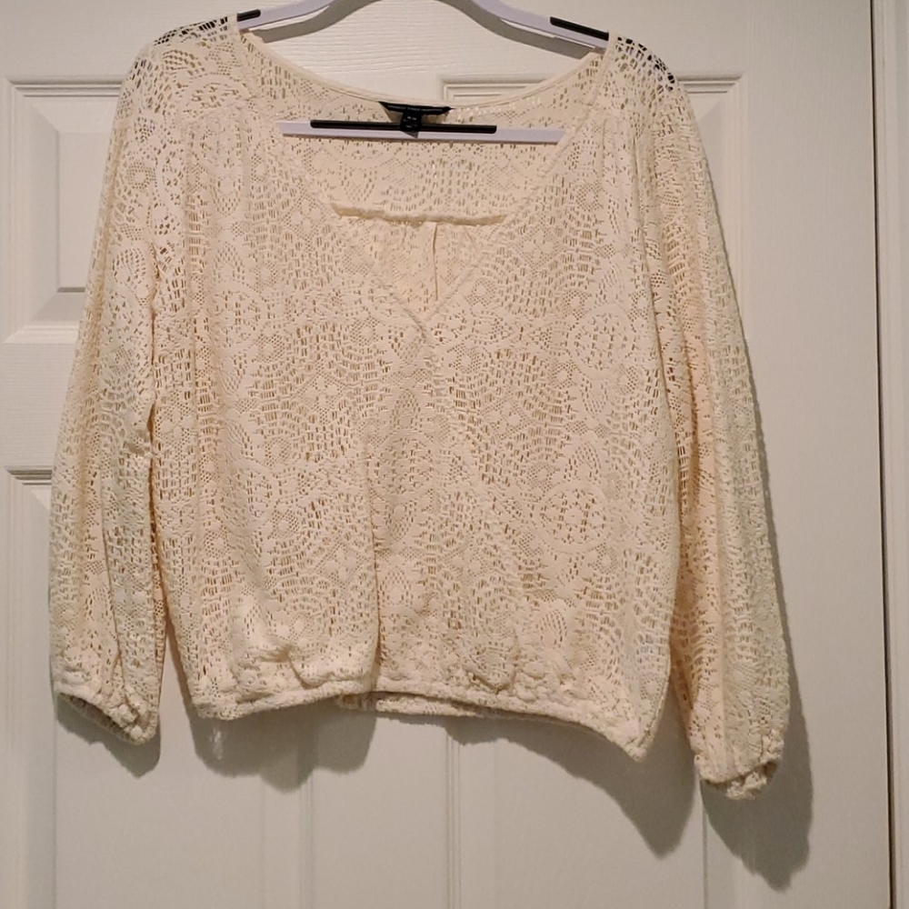 American Eagle crochet lace top.